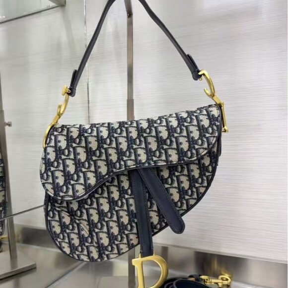 Dior Large Saddle Bag Shoulder Tote Crossbody Bag - Picture 1 of 8